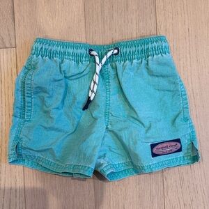 Vineyard Vines Kids Teal Swim Trunks